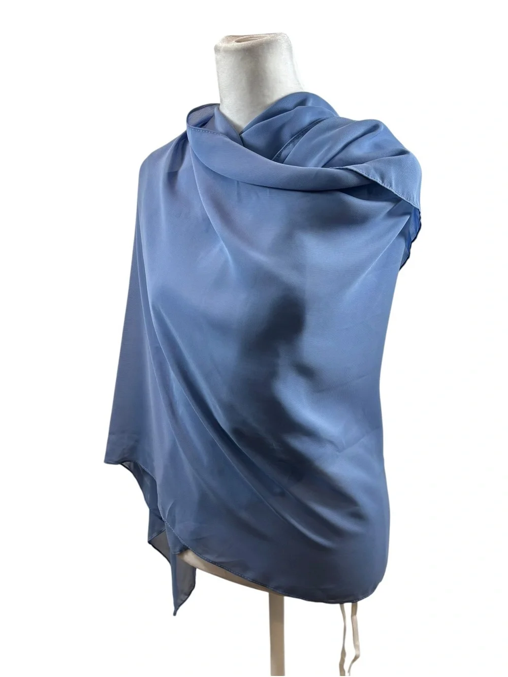 Ladies Large Semi Sheer Lightweight Cornflower Scarf